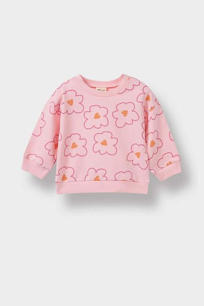 DeFacto Baby Girl 2 Piece Set Floral Sweatshirt Flared Leggings F0514A525Au
