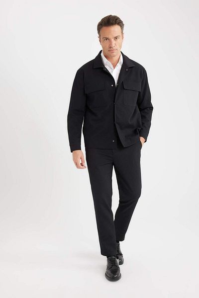 DeFacto Relax Fit Polo Chalavutlu Pocket Shirt Jacket D7281Ax25Sp