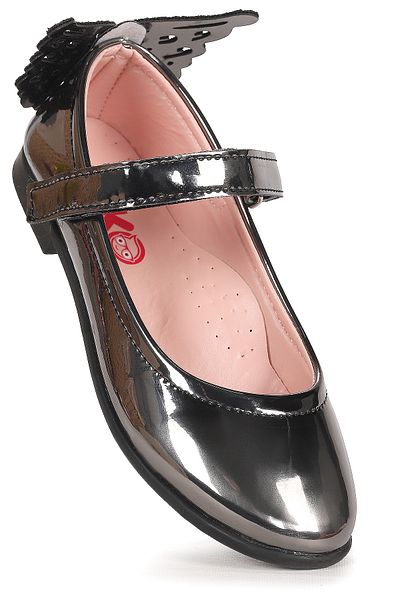 Kiko Kids Friga Mirror Butterfly Velcro Girls' Ballerina Shoes