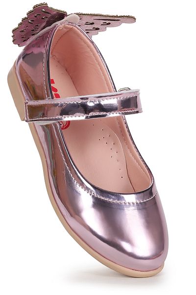 Kiko Kids Παπούτσια μπαλαρίνας για κορίτσια Friga Mirror Butterfly Velcro