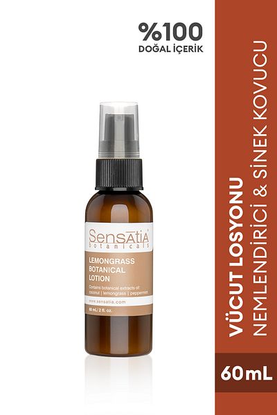 Sensatia Botanicals Lemongrass Botanical Lotion Moisturizing and Fly Repellent Cream 60ml