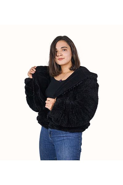 Bora Toys Palton de pluș cu fermoar pentru femei Pabtex