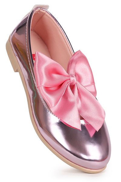 Kiko Kids Tari Mirror Bow Elastic Κοριτσίστικα παπούτσια μπαλαρίνας
