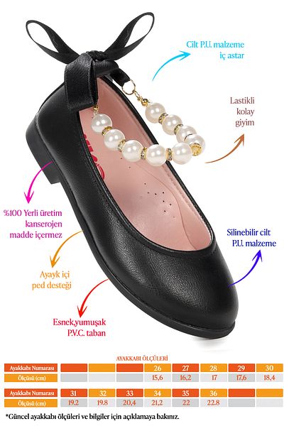 Kiko Kids Παπούτσια μπαλαρίνας για κορίτσια Blanch Skin Pearl Elastic