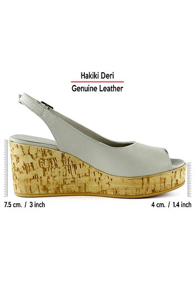 Erkan Saçmacı Heather Mink Sandale cu toc cu pană din piele de vițel autentică