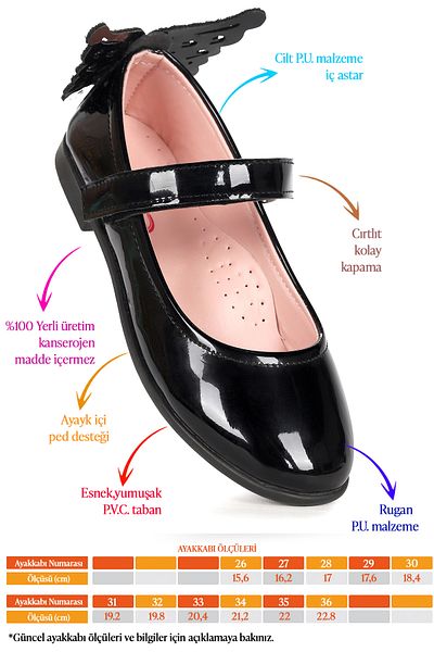 Kiko Kids Παπούτσια μπαλαρίνας για κορίτσια Friga Mirror Butterfly Velcro