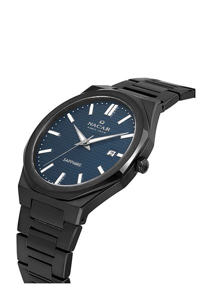Nacar Sapphire Glass Black Men's Wristwatch Nc34- 290356 -Blm