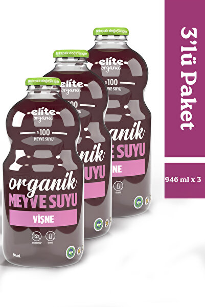 Elite Naturel Organik Smoothie Vişne Suyu 3 Adet 3 X 946ml