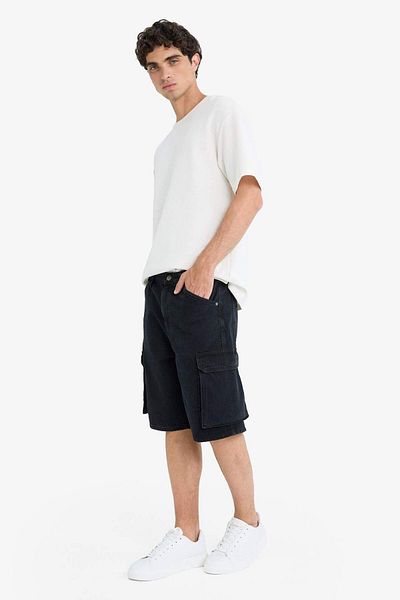 DeFacto 100% βαμβακερό Cargo Fit Jean Bermuda σορτς E1380ax25sm