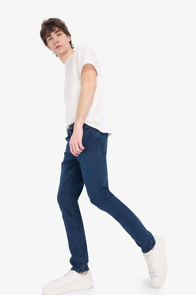 DeFacto Pedro Slim Fit Skinny Fit Κανονική μέση στενό παντελόνι Jean A7085AX25SP