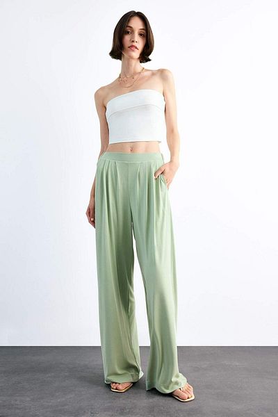 DeFacto Flexible Waisted Wide Leg Modal Trousers F8507Ax25Sm