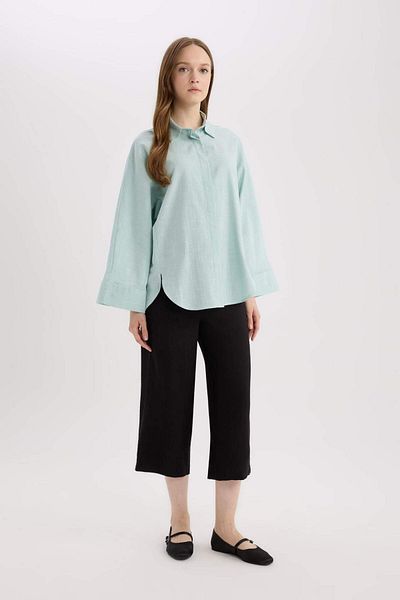 DeFacto Basic Plain Pocket Capri E4390Ax25Sm