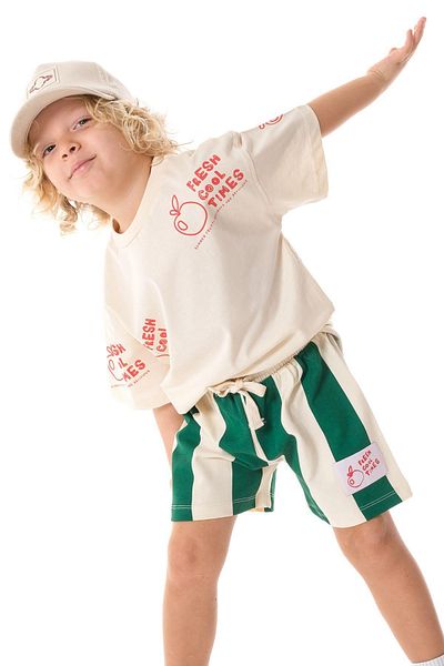 Monila Printed 100% Cotton Unisex Kids Tshirt Shorts Bottom Top Set