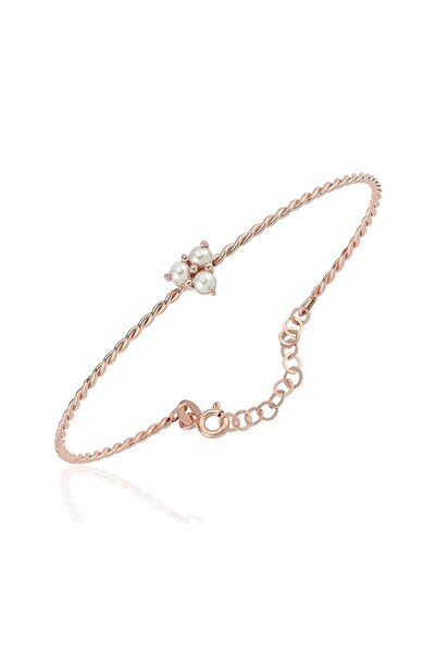 FasekGold Gümüş Bilezik - Mini İncili Burgu 925 Ayar Gümüş Bilezik