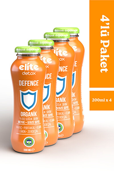 Elite Naturel Organik Bağışıklık Destekleyici Defence 4'lü Paket 4 X 200 ml