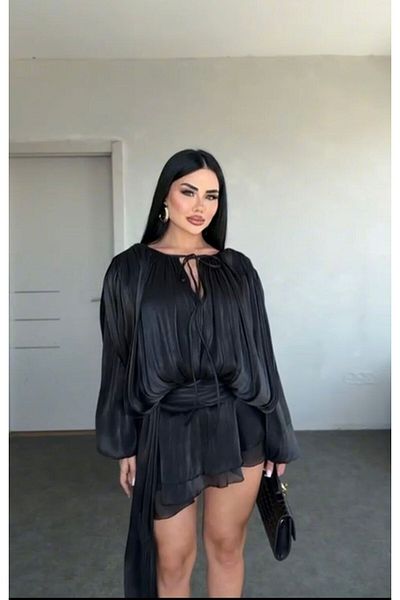 SEVENLINE Rochie scurtă de damă din țesătură organza căptușită