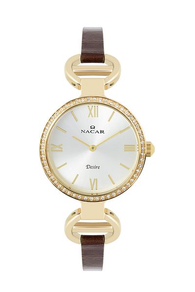 Nacar Brown Women's Wristwatch Nc10- 3931013 -Dsl2S