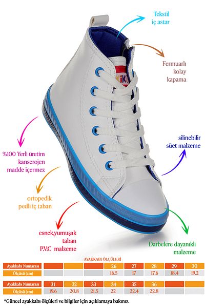 Kiko Kids Pantofi sport pentru băieți, cu șireturi, cu fermoar