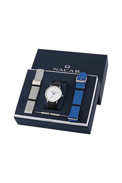 Nacar SAFİR CAM SİYAH ERKEK KOL SAATİ NC31-2970125-AWL1