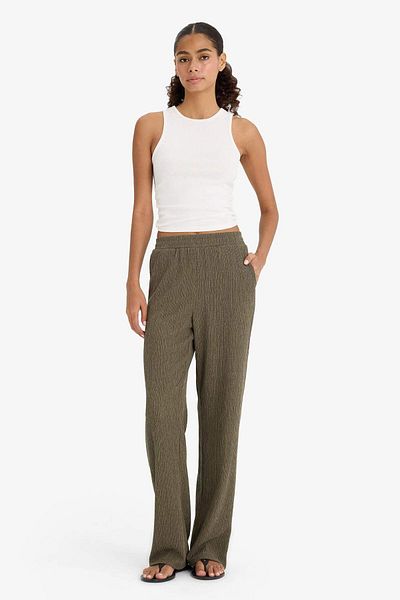 DeFacto Wide Leg Flexible Waisted Wide Leg Twist Pants F6291Ax25Sm