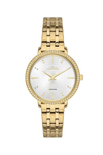 Nacar Sapphire Glass Gold Women's Wristwatch Nc34-39B624-Dsms-Set