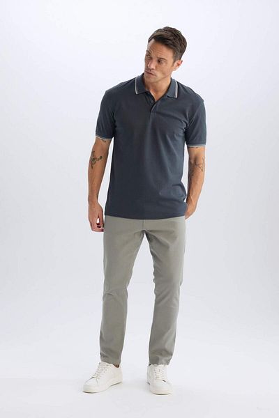 DeFacto Slim Fit Slim Fit Skinny Leg Chino Canvas Παντελόνι C2401AX24SP