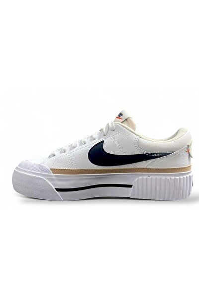 Nike Court Legacy Lift Women's Sports Shoes - White-Gold - 39
