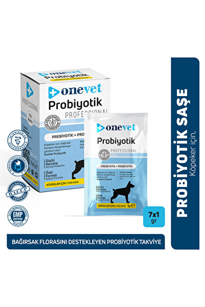 OneVet Probiyotik Şase Köpekler Için Sindirmeye Ve Yardımcı Takviye Vitamini 7x1gr