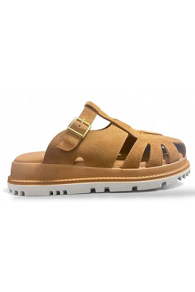 Bulldozer Γυναικείες Παντόφλες Suede 251743 - Tan - 41