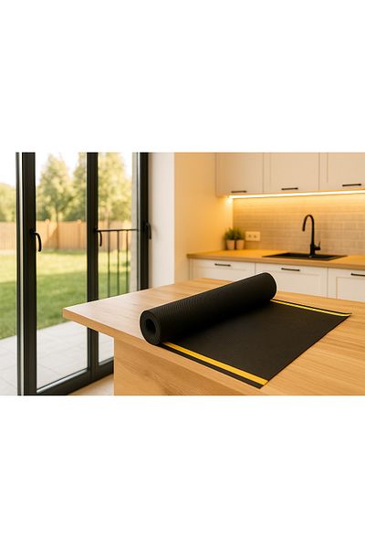 Perisfer Can Stick Black 3Mt Cut Yourself Non-Slip Drawer Cabinet Organizer/ Refrigerator/ Shelf Cover
