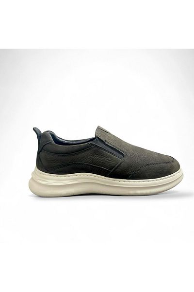 Bulldozer Men's Nubuck Leather Comfort Casual Shoes 251102 - Anthracite - 41