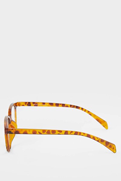DeFacto Unisex Blue Glass Leopard Pattern Framed Glasses F6065Axns