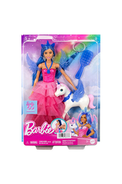 Barbie Păpușă prințesă cu păr albastru Hrr16