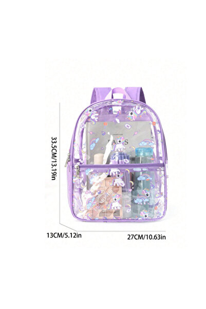 The Cloudish Shop Kız Çocuk Çantası Şeffaf Unicorn Mini Boy