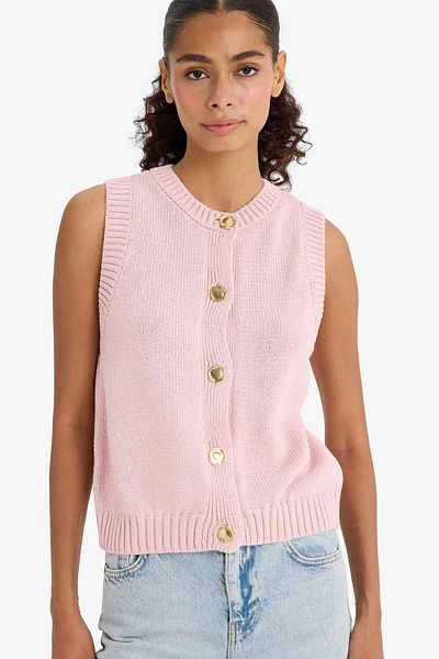 DeFacto Relax Fit Buttoned Knitwear Sweater F7162Ax25Hs