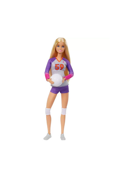 Barbie دمية رياضية مفصلية - كرة طائرة HKT72