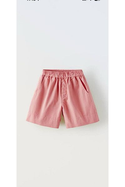 Monila Pantaloni scurți unisex din țesătură gabardină de sezon nou, cu buzunare și talie elastică