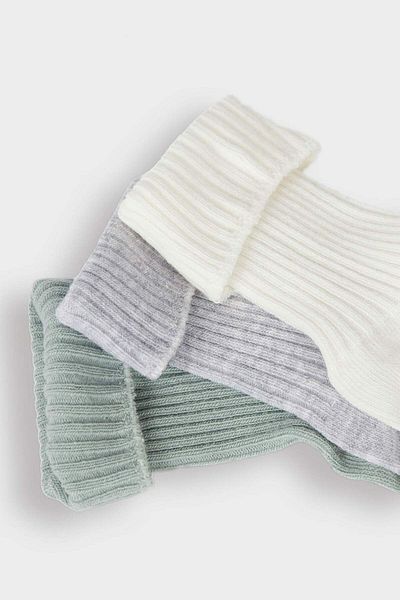 DeFacto Baby Mädchen Anti-Rutsch-Sohle 3 Stück Baumwolle lange Socken E4760A5NS