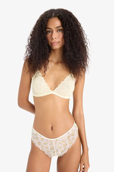DeFacto Chiloți brazilian cu flori din dantelă-Fall in Love E6987AX25SP