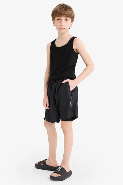 DeFacto Boy's Printed Shorts with Elastic Waist F2417A825Hs
