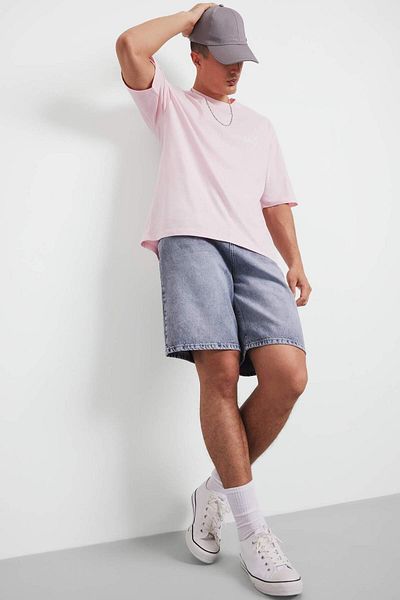 DeFacto 100% Cotton Straight Fit Jean Bermuda Shorts F5540Ax25Sm