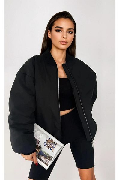 legends butik Jachetă bomber oversize neagră unisex Jachetă pentru colegiu