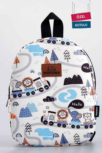 Minilee Călătorie drăguță cu trenul 0-8 ani - Rucsac pentru copii pentru creșă, grădiniță [cu cutie personalizată]