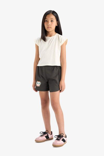 DeFacto Girl's Elastic Waist Printed Shorts E5724A825Hs