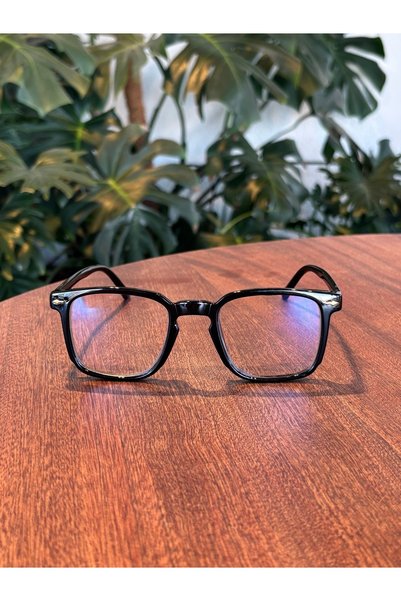 funeyes Mocha Black Cornered Lightweight Unisex Men Women Blue Light Protection Screen Glasses