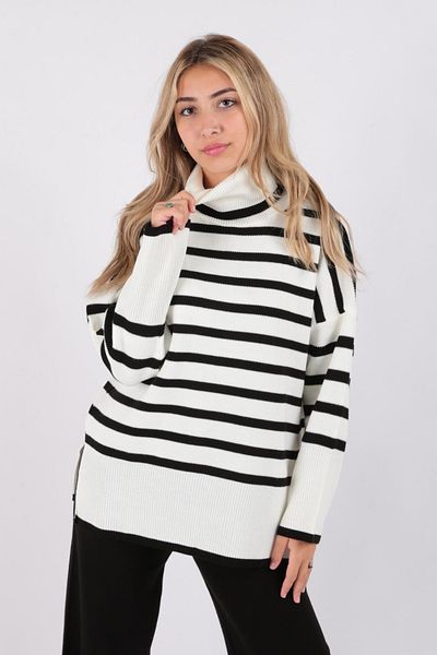 Fashion Friends 23k0276k1 Pulover de damă cu gât roșu