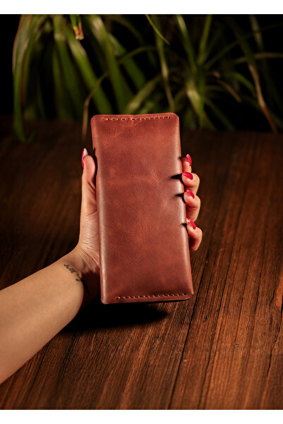 Derimoda Genuine Leather Long Wallet – Handmade Vintage Sti