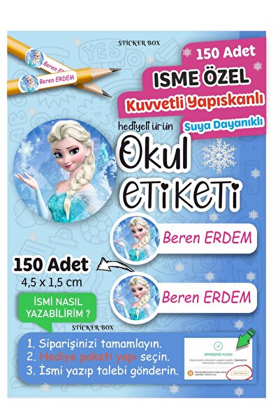 Think And Print Okul Etiketi Kalem Defter Etiketi Özel isim Yazılabilen Etike...