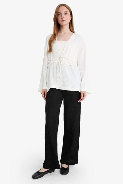 DeFacto Παντελόνι Relax Fit Wrinkled E3436AX25SM