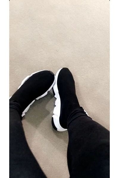 Elisay Moda YÜRÜMEK BIZIMLE GÜZEL Tricotaj Unisex Stretch Sneaker - Model Sosete
